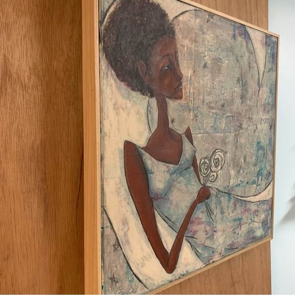 ORIGINAL PAINTING! ALLISON WEEKS THOMAS “Aluna” MIXED MEDIA ORIGINAL PAINTING! - Picture 2 of 10